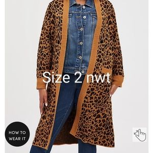 Leopard print duster nwt. Size 5